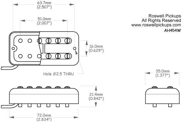 Filtertron Universal Mount Pickup / Alnico 2 – Roswell Pickups