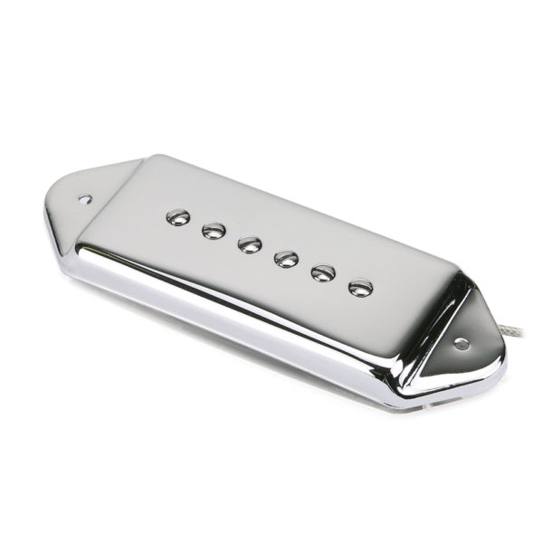 2 Pickup Covers for P-90 w/Ears Chrome 