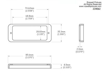 Mini Humbucker Routing Dimensions Flat Mini Humbucker Mounting Ring / MHBS – Roswell Pickups
