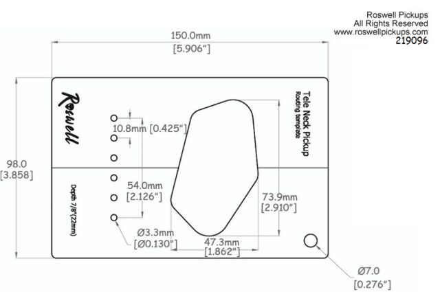 Pick Up Routing Templates Pickup Routing Template – Tele Bridge – Roswell Pickups